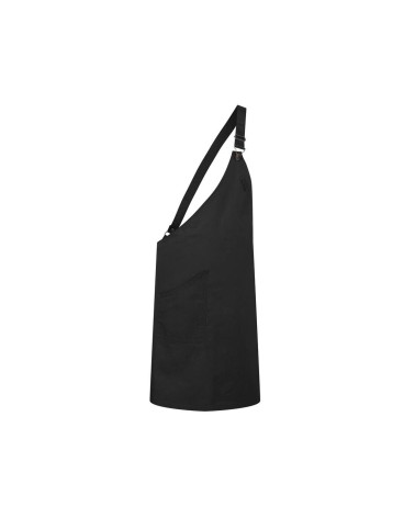 Personnalisation Tablier en tissu sergé asymétrique ASYMMETRICAL BIB APRON CLASSIC WITH POCKET | KARLOWSKY