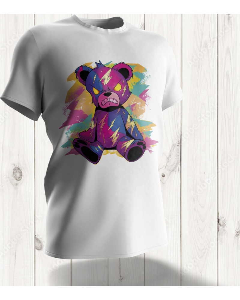 T-shirt Ourson Grincheux - Design Pop et Électrisant