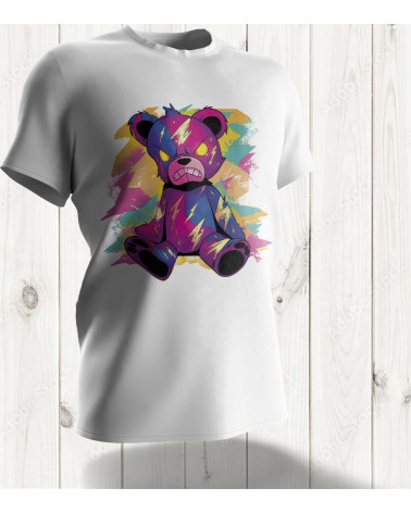 T-shirt Ourson Grincheux - Design Pop et Électrisant