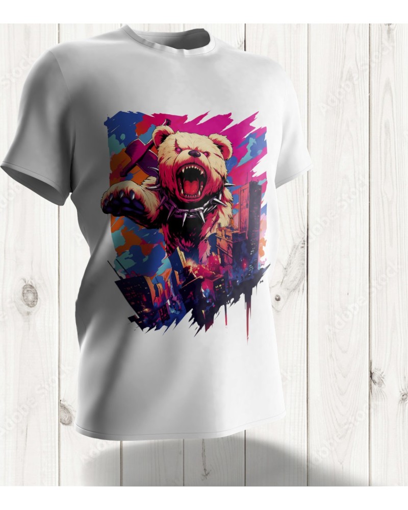 T-shirt Ours en Furie - Design Urbain et Puissant