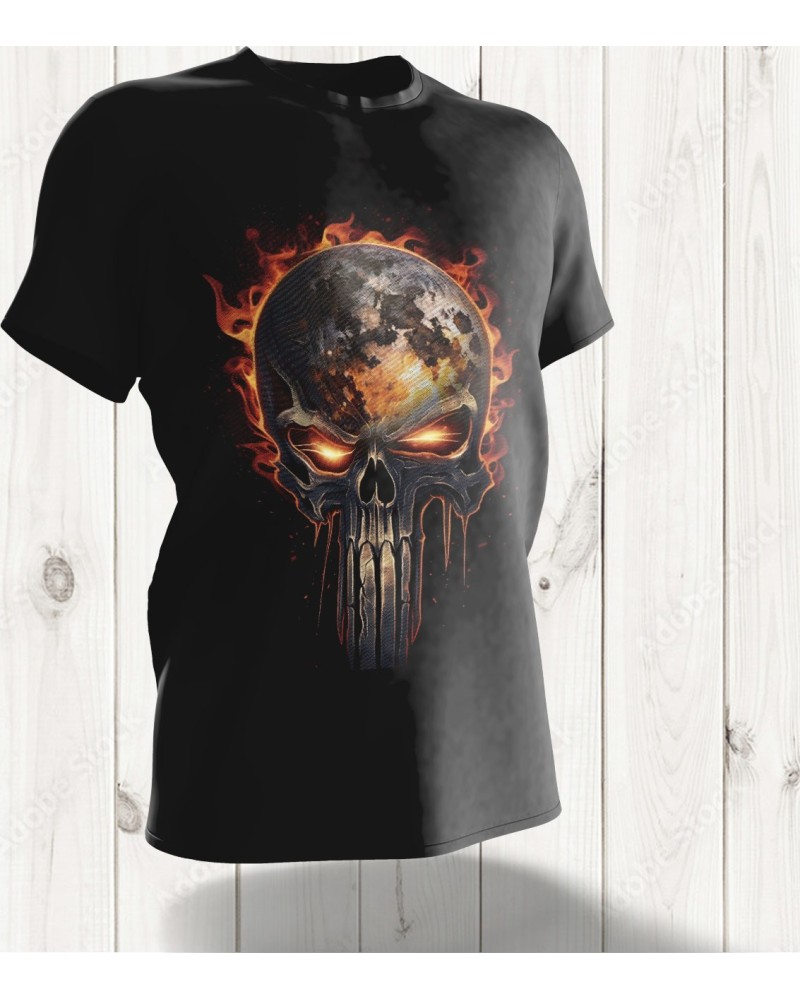 T-shirt "Punisher Eclipse" – Fusion du Crâne Punisher et de la Puissance Cosmique