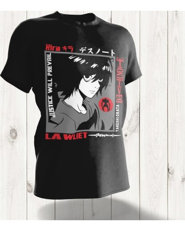 T-shirt L Lawliet - Design Énigmatique Inspiré de Death Note