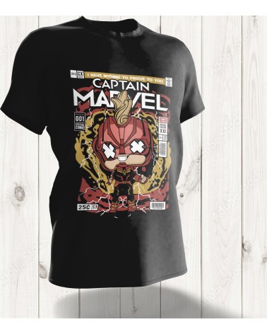 T-shirt Pop Art Captain Marvel – Édition Limitée pour les Héros Cosmiques