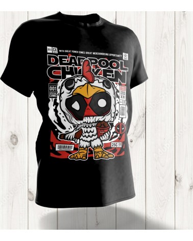 T-shirt Pop Art Deadpool Chicken – L'Anti-héros en Poulet en Édition Spéciale