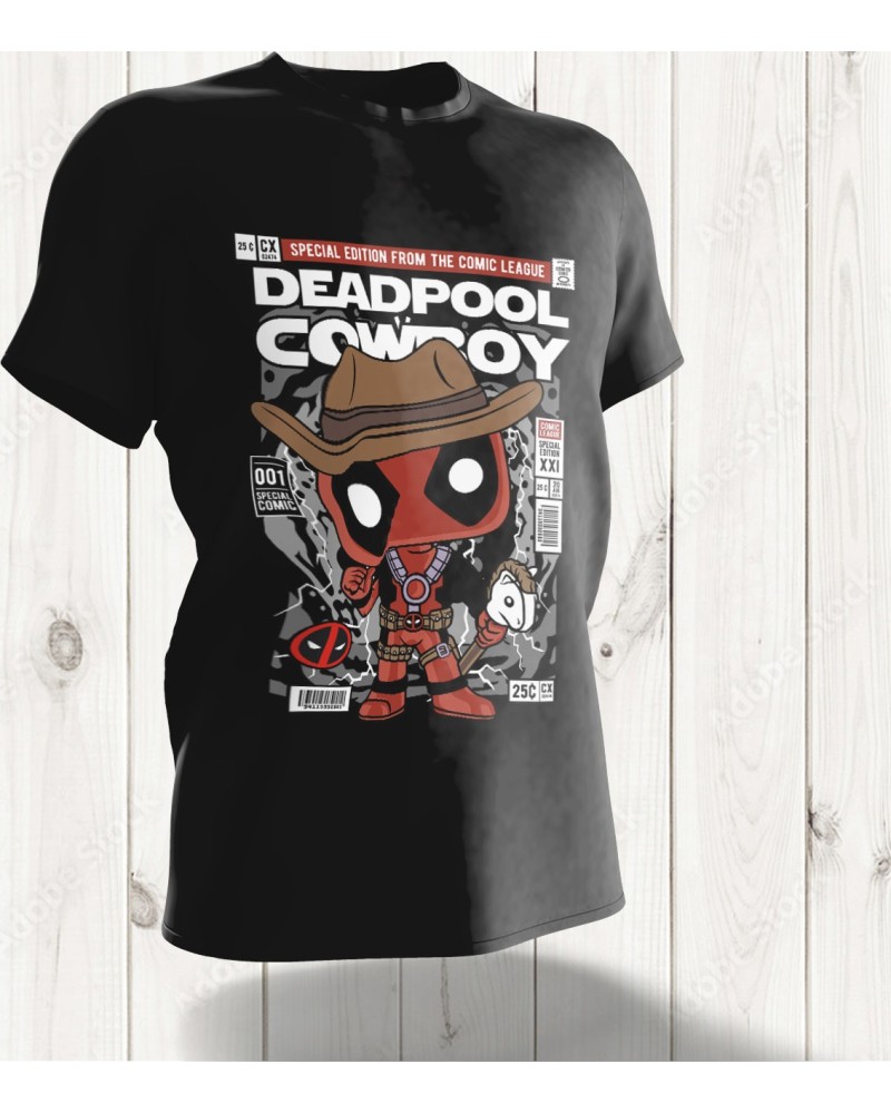 T-shirt Pop Art Deadpool Cowboy – L'Anti-héros à la Sauce Western en Édition Spéciale