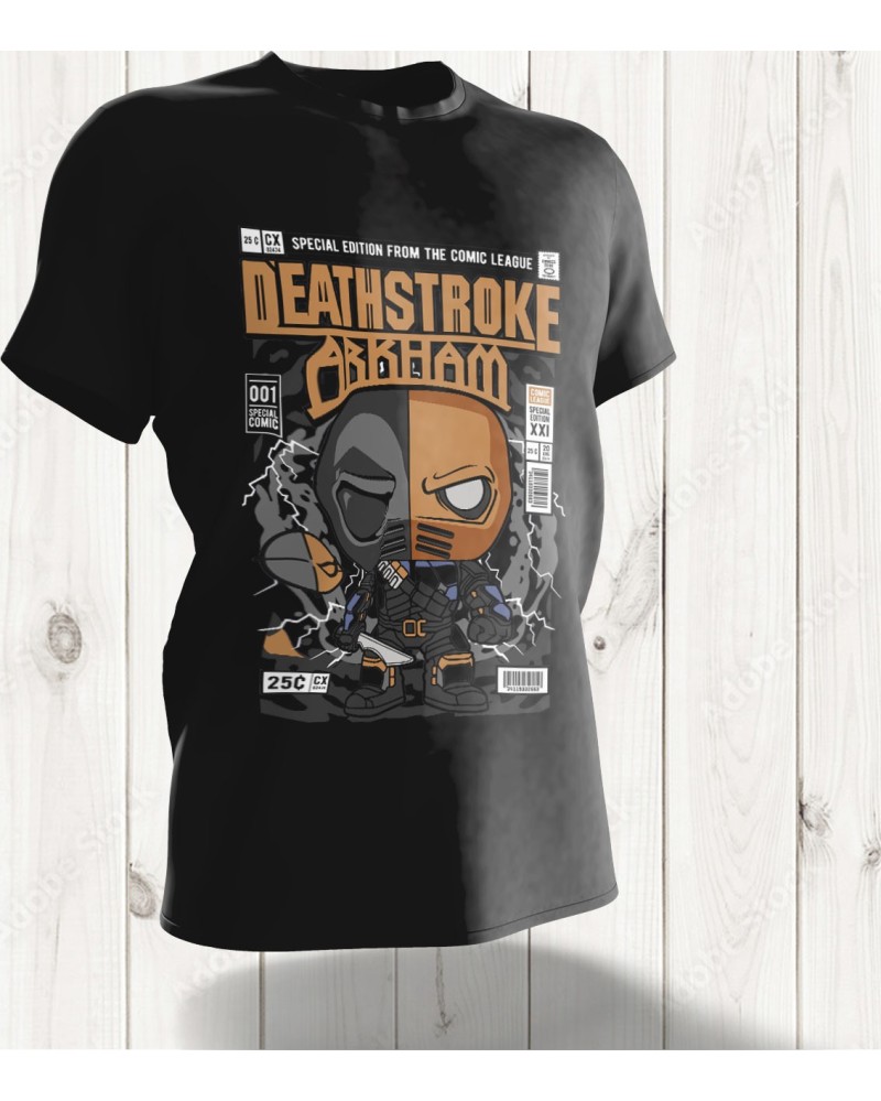 T-shirt Pop Art Deathstroke – Le Mercenaire d'Arkham en Édition Spéciale