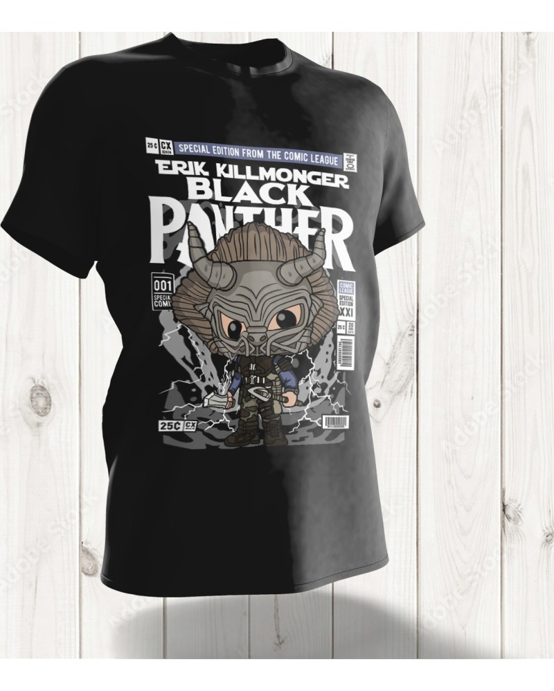 T-shirt Pop Art Erik Killmonger – Le Rival de Black Panther en Édition Spéciale