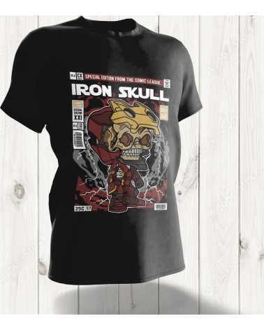 T-shirt Pop Art Iron Skull – Le Cauchemar Métallique