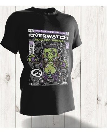 T-shirt Overwatch Road Hog Terror Édition Limitée – Pour les Fans de Comics et de Gaming