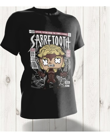 T-shirt Sabretooth Édition Limitée – Design Comics pour les Amateurs de Super-vilains