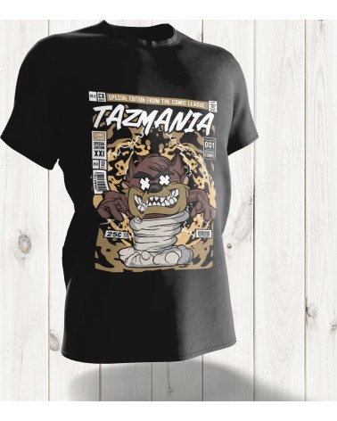 T-shirt Tazmania Édition Limitée – Le Tourbillon Infernal en Version Comics