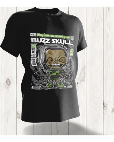 T-shirt Buzz Skull Édition Limitée – Le Héros de l'Espace Réinventé en Version Squelettique