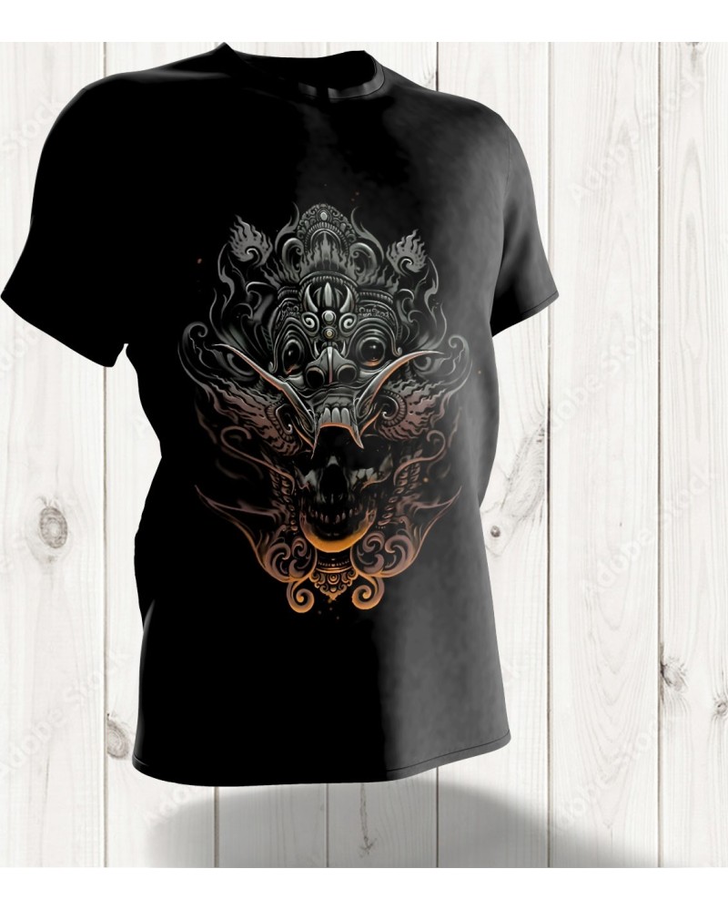 T-shirt Masque Tribal Demon – Édition Limitée, Puissance et Mystère