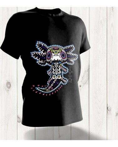 T-shirt "Axolotl Sugar Skull" – Mélange de Culture et de Créativité