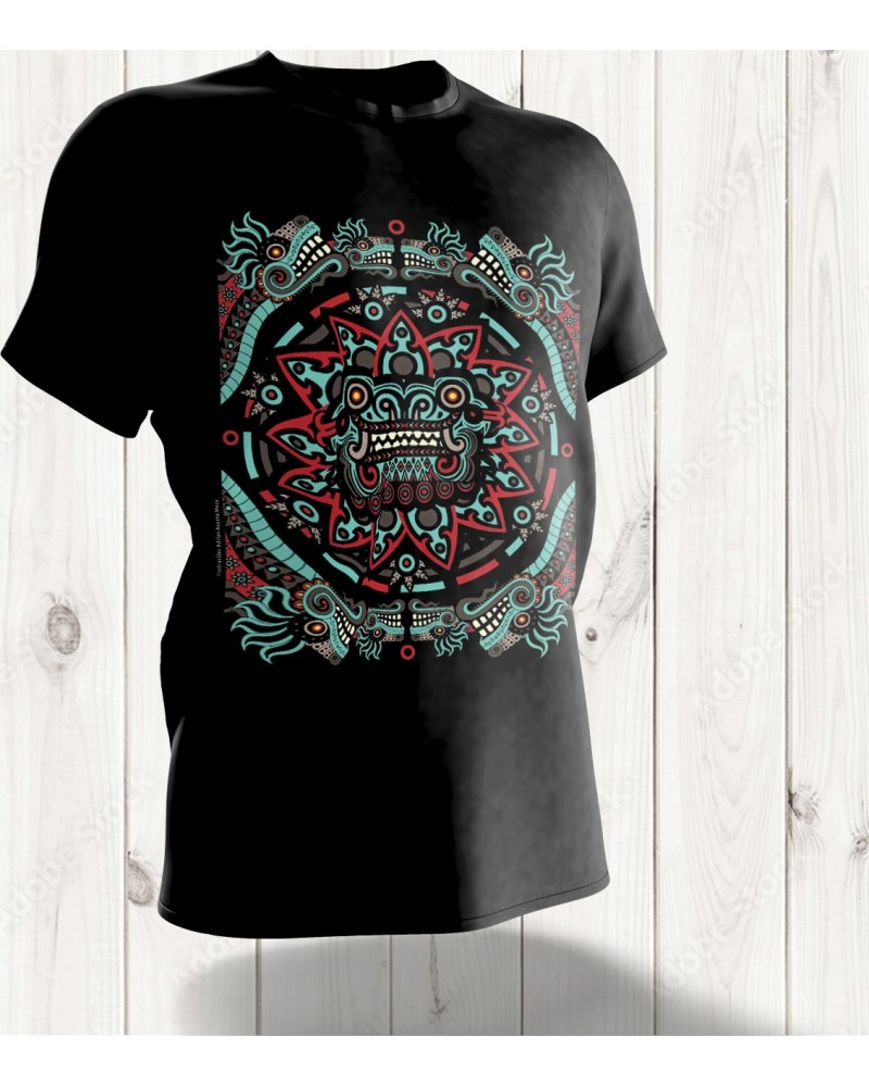 T-shirt "Aztec Sun Stone Design" – Un Hommage à la Civilisation Ancienne