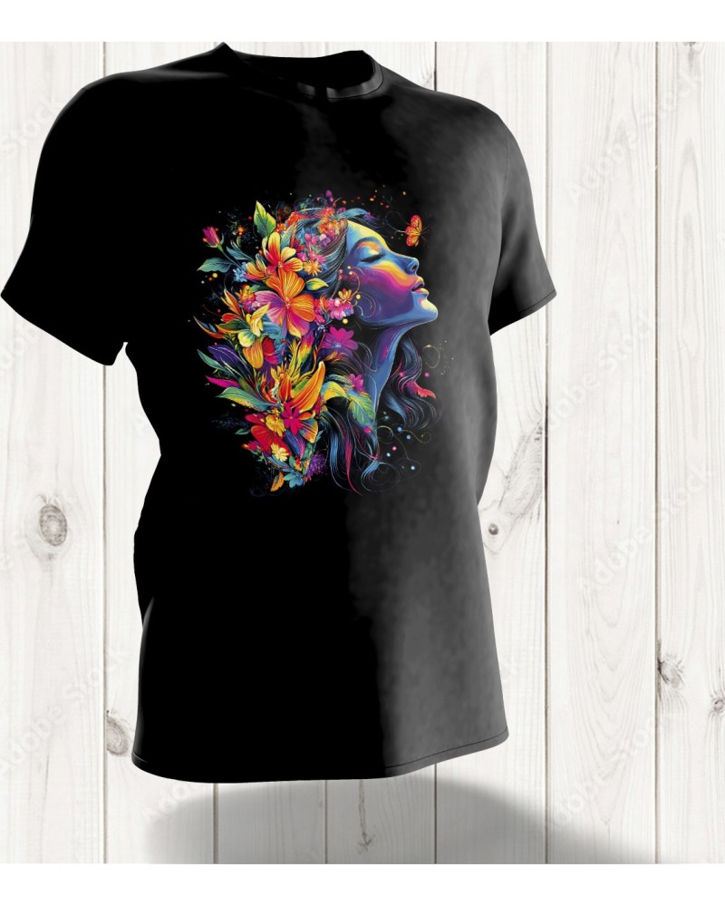 T-shirt Femme Floral - Éclat de Couleurs