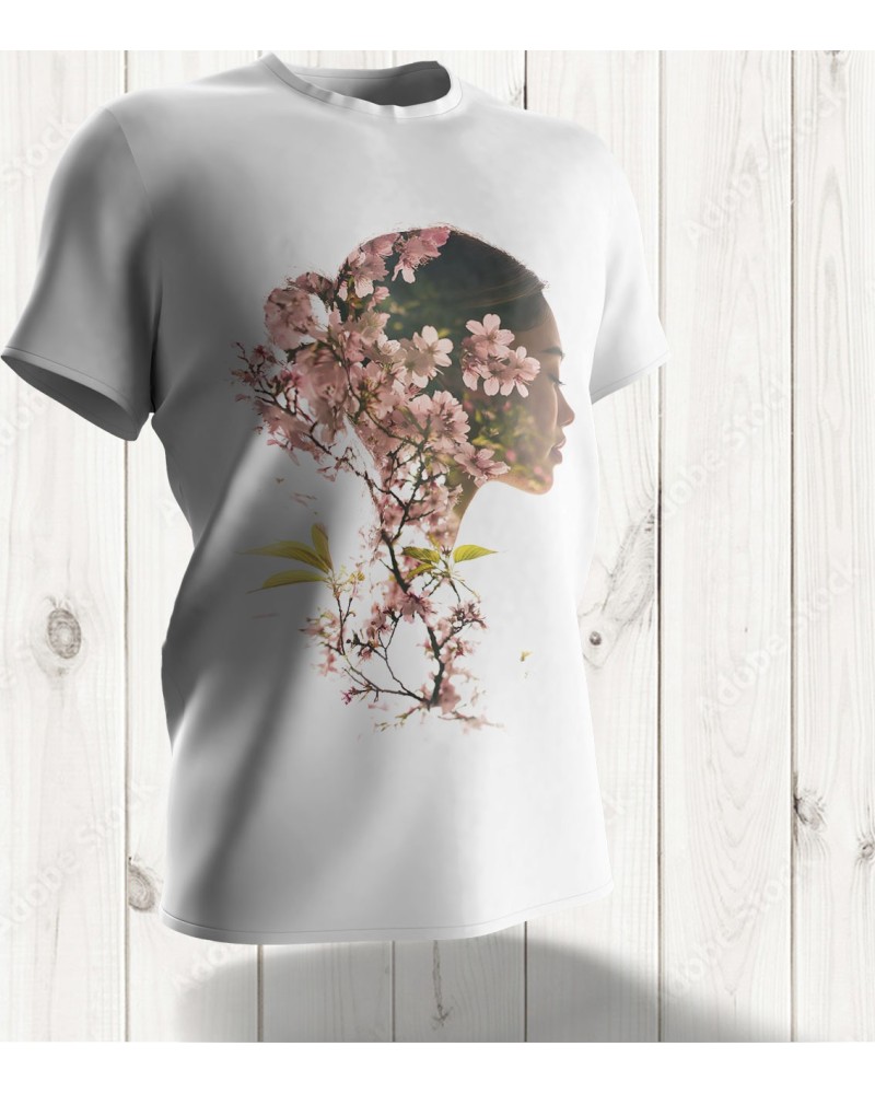 T-shirt Femme "Reflets de Sakura" – Élégance et Nature en Harmonie