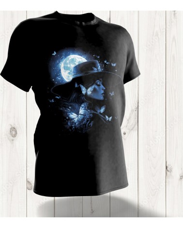 T-shirt Femme "Mystique Lunaire" – Voyage Nocturne Sous la Lumière de la Lune