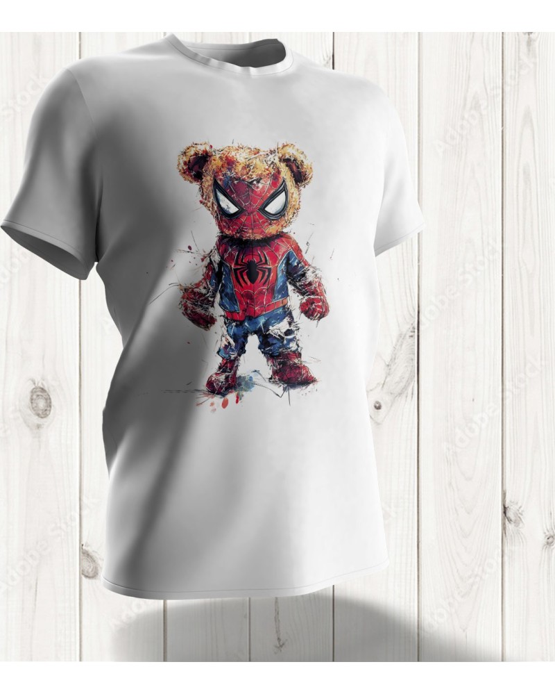 Tee-shirt "Teddy Web" : L'Ours Acrobate pour un Style Spectaculaire