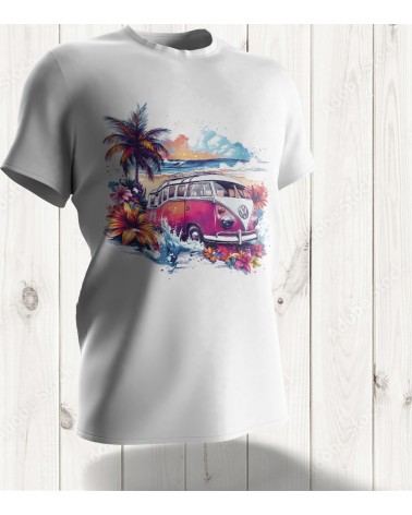 T-shirt "Beach Van" : L'Esprit Surf pour un Style Estival et Coloré