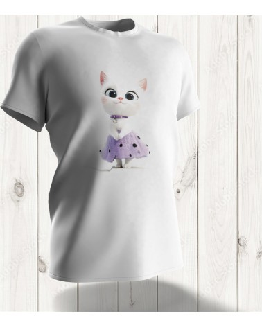 T-shirt "Kitty Chic" : Le Chaton Élégant pour un Style Doux et Féminin