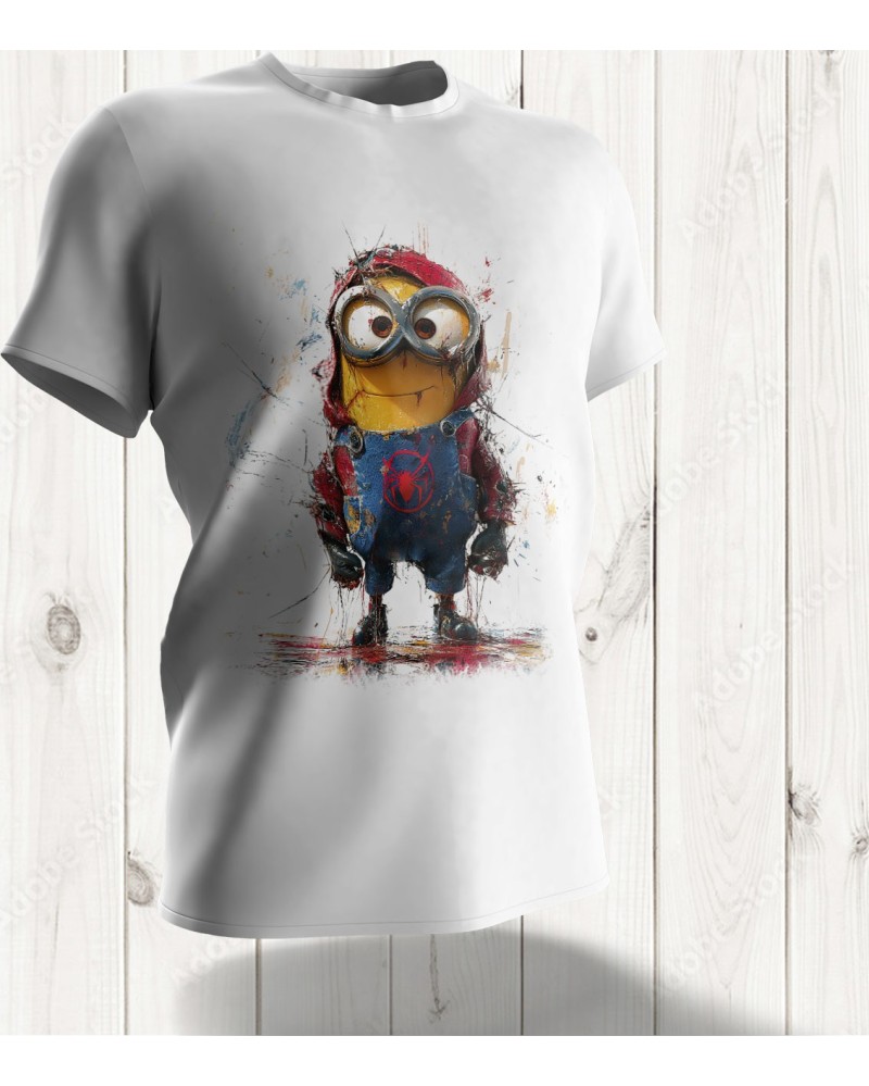 Tee-shirt "Spider Minion" : L'Aventure Héroïque pour un Style Fun et Dynamique