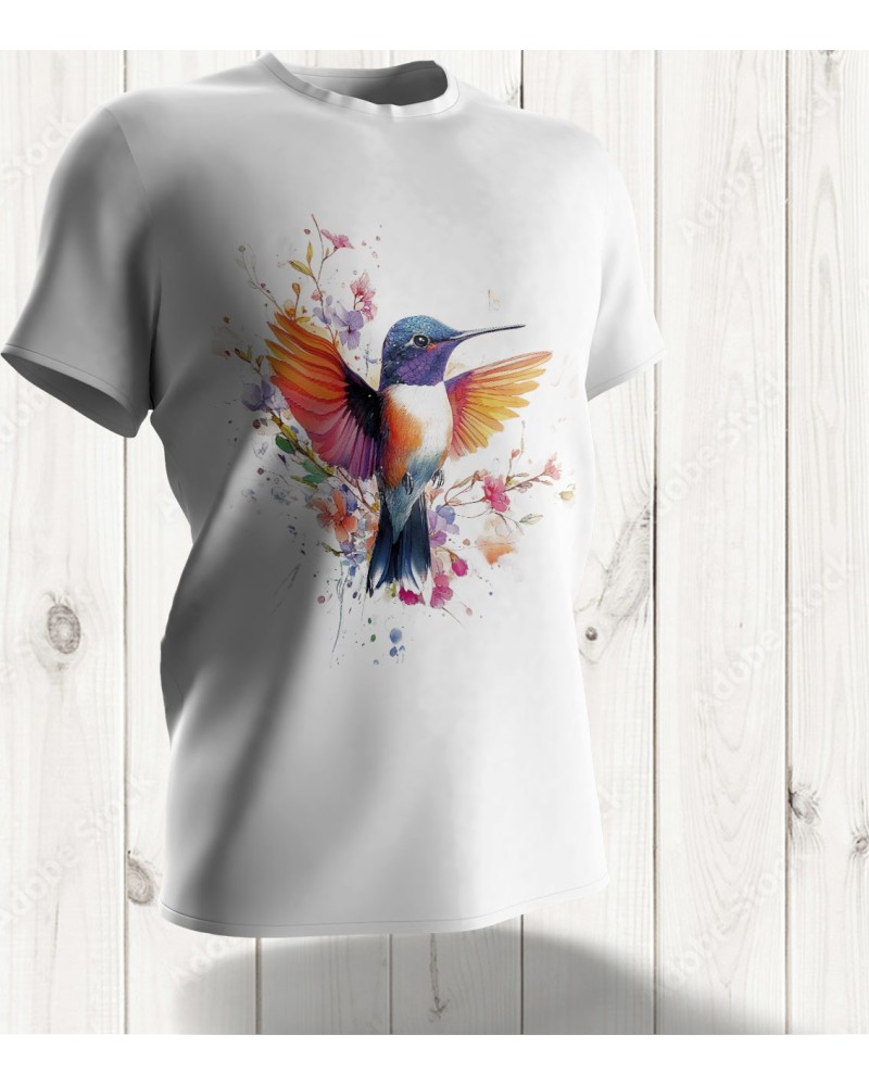 Tee-shirt "Colibri Éclatant" : La Beauté de la Nature pour un Style Coloré et Élégant