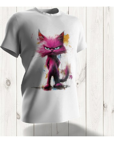 Tee-shirt "Furious Cat" : L'Attitude Rebelle pour un Style Drôle et Piquant