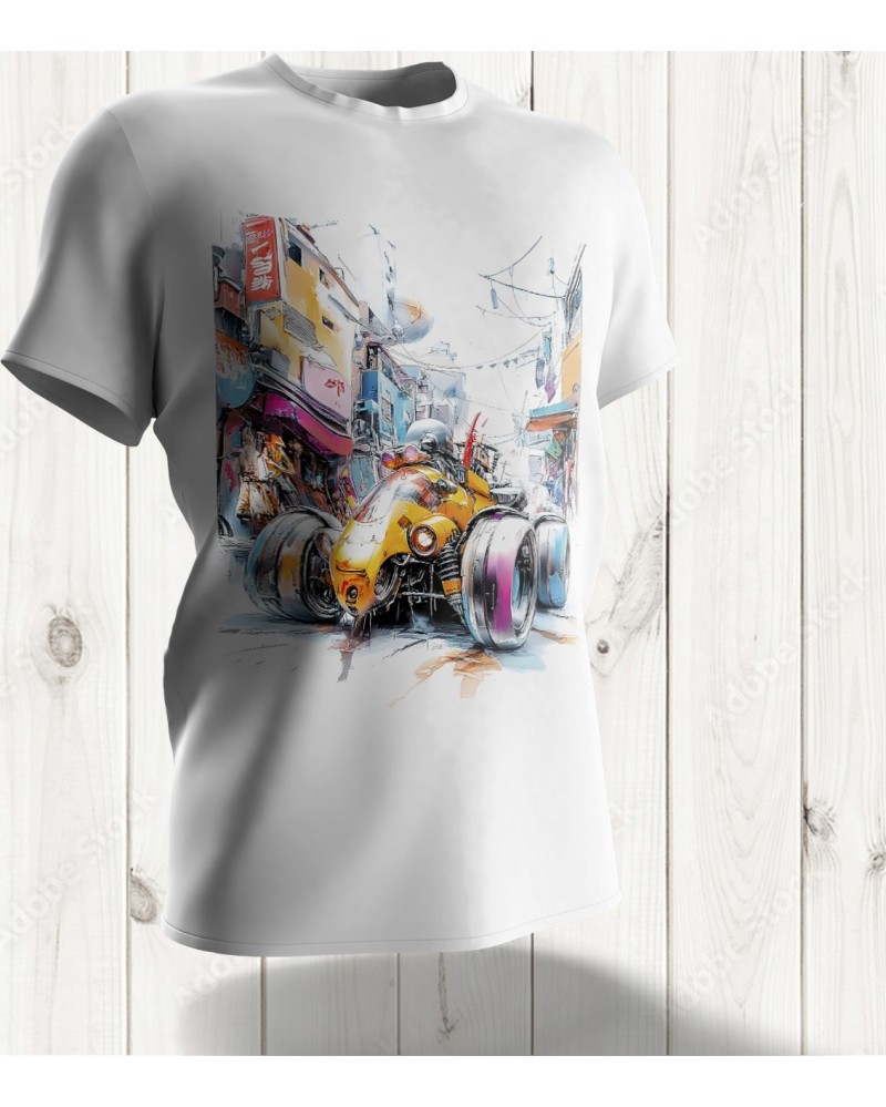 Tee-shirt "Cyber Street Cruiser" : L'Aventure Urbaine Futuriste pour un Style Audacieux