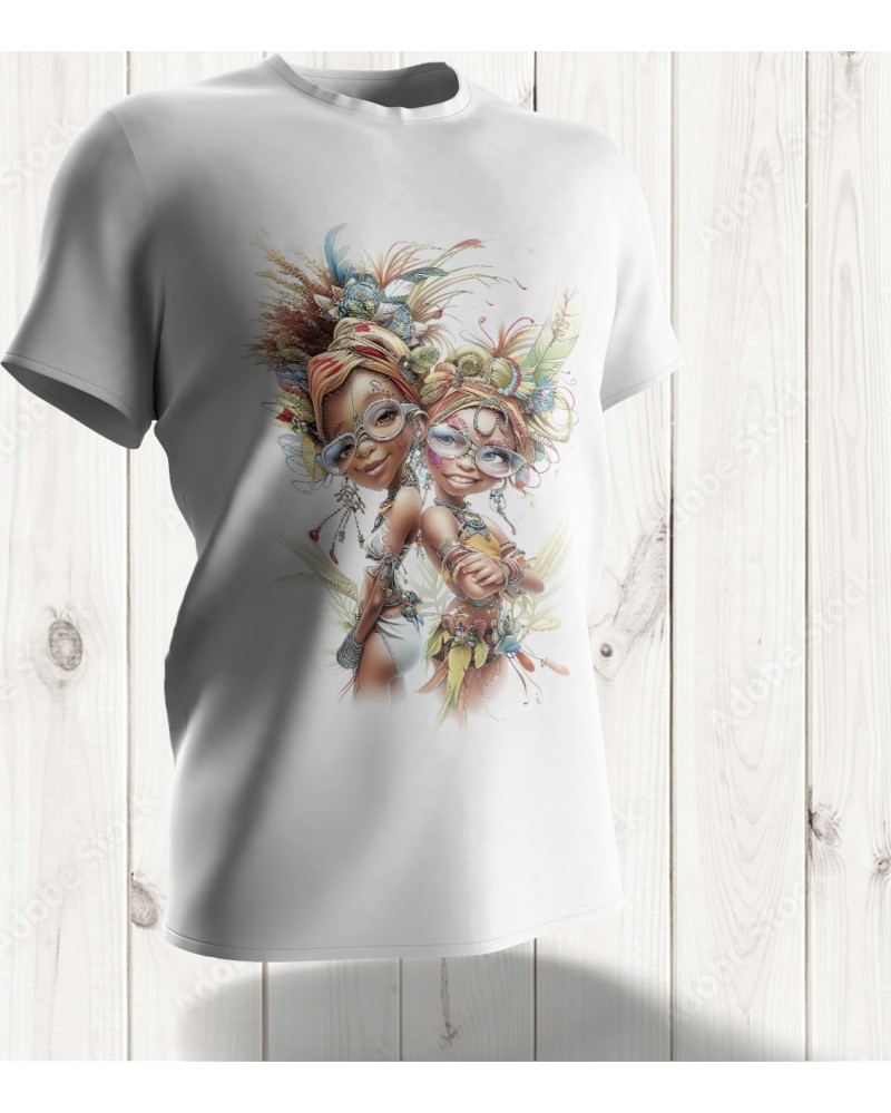 Tee-shirt "Amazone Style" : L'Énergie Féminine et Naturelle pour un Look Exotique