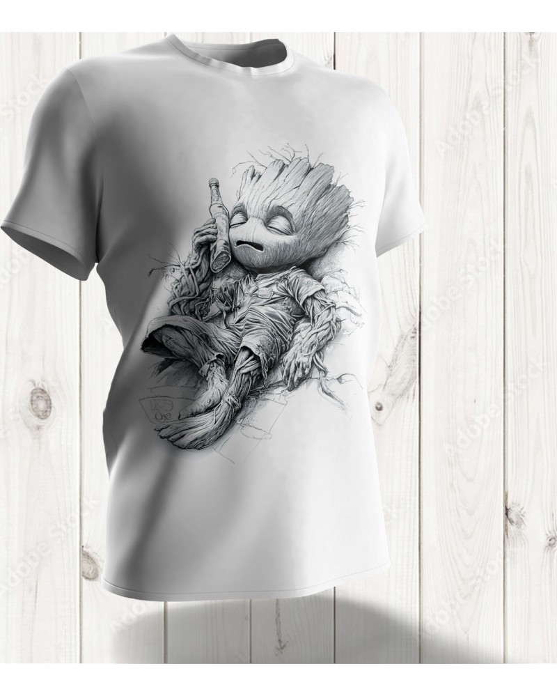 Tee-shirt "Groot Chill" : Détente cosmique