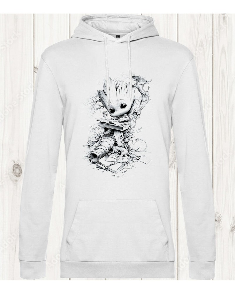 Sweat-shirt Blanc "Groot Studieux"