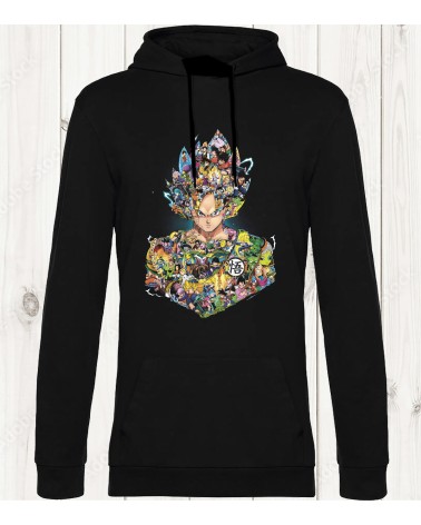 Sweat-shirt noir "Super Saiyan Fusion" : La puissance de l’univers Dragon Ball