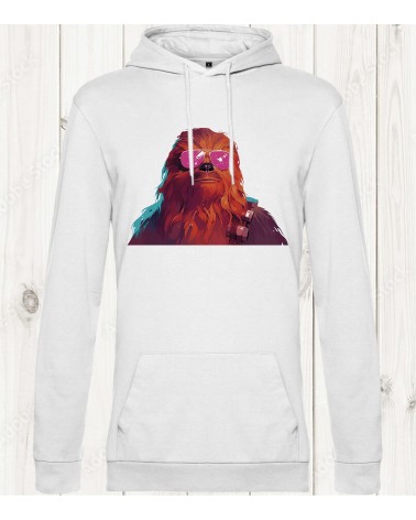 Sweat-shirt blanc "Wookie Style" : Chewbacca en mode décontracté