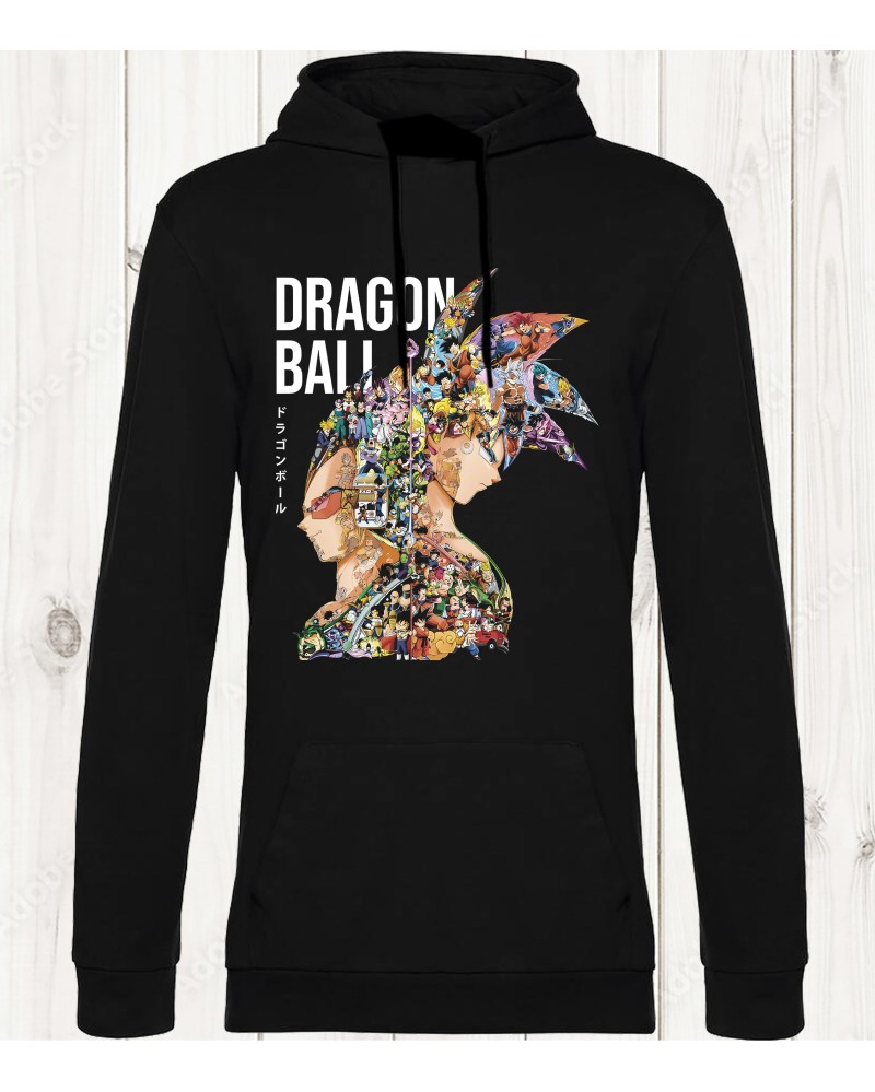 Sweat-shirt noir "Dragon Ball Fusion" : Goku et Vegeta, la fusion ultime