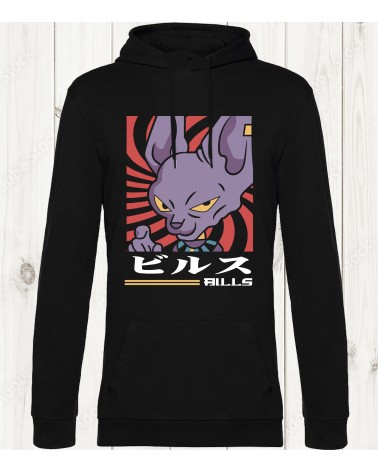 Sweat-shirt noir "Beerus" : Le Dieu de la Destruction