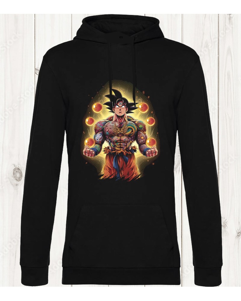 Sweat-shirt noir "Goku Esferas" : Puissance Dragon Ball Z