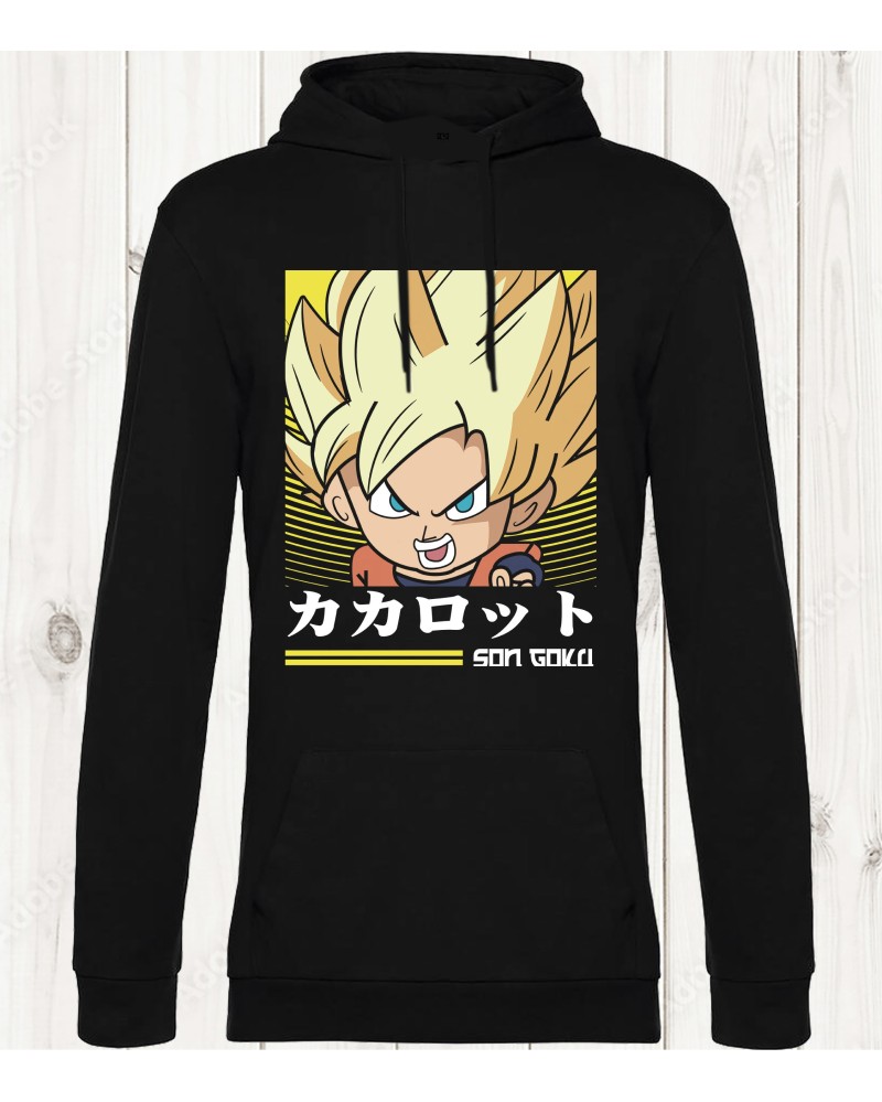 Sweat-shirt noir "Son Goku - Le Super Saiyan" : Le Héros Inébranlable