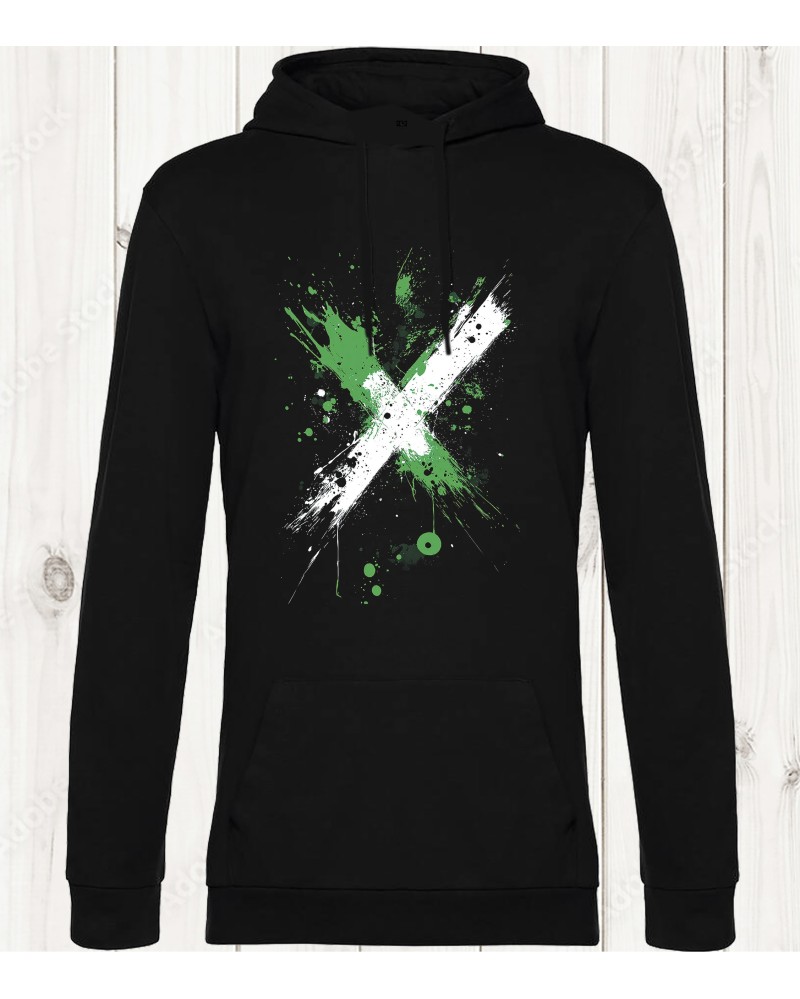 Sweat-shirt "X" effet peinture - Style audacieux et urbain