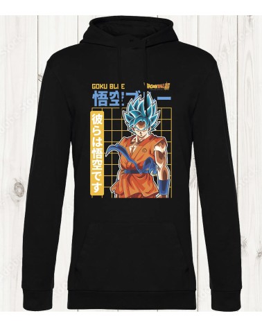 Sweat-shirt "Goku Blue - Dragon Ball Super" - Puissance et dépassement de soi