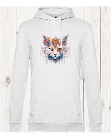 Sweat-shirt Chat Turkish Van – Élégance Féline et Art Coloré