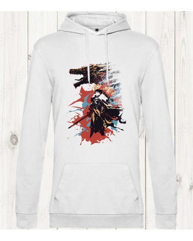 Sweat-shirt blanc avec design inspiré de Game of Thrones