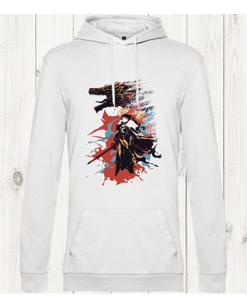 Sweat-shirt blanc avec design inspiré de Game of Thrones