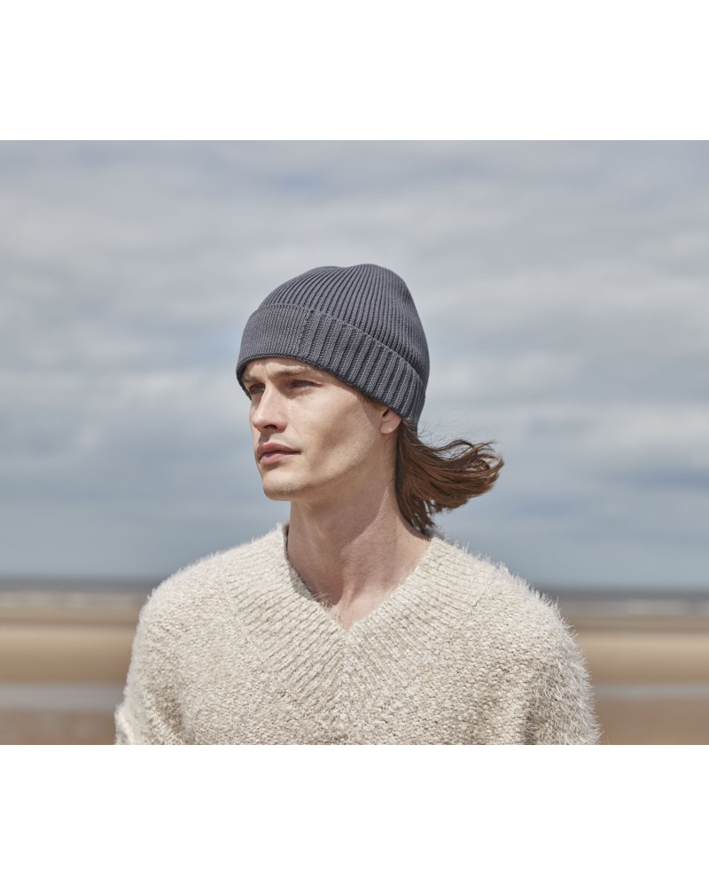 ORGANIC COTTON ENGINEERED PATCH BEANIE